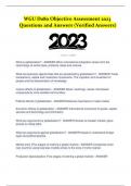 WGU D080 Objective Assessment 2023 Questions and Answers &lpar;Verified Answers