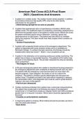American Red Cross-ACLS-Final Exam 2023 &vert; Questions And Answers