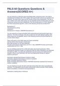 PALS All Questions Questions & Answers&lpar;SCORED A&plus;&rpar;