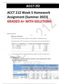 ACCT 212 Week 5 Homework Assignment (Summer 2023) GRADED A+ WITH SOLUTIONS 