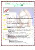NUR 3031 Pathophysiology Final Review Updated 2023