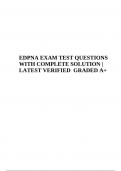EDPNA FINAL EXAM TEST QUESTIONS WITH COMPLETE SOLUTION LATEST GRADED A+.