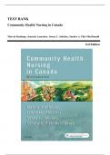 Test Bank - Community Health Nursing in Canada, 3rd Canadian Edition (Stanhope, 2017), Chapter 1-18 | All Chapters