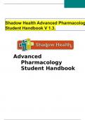 Shadow Health Advanced Pharmacology Student Handbook V 1&period;3&period;