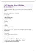 VATI Nursing Care of Children Remediation &vert; Questions with 100 &percnt; Correct Answers &vert; Verified