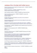 Ambulance Driver Test Quiz with Verified Answers