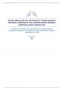 Jennifer Alberson&comma;65 year old female CC&colon; Trouble sleeping 2  DIFFERENT VERSIONS OF THE ANSWER EXPERT FEEDBACK  COMPLETE LATEST UPDATE 2023