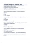 Hazmat Operations Practice Test WITH CORRECT ANSWERS 2026&sol;2027 ALREADY GRADED A&plus;