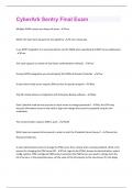 CyberArk Sentry Final Exam &vert; Questions with 100 &percnt; Correct Answers &vert; Verified