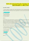 NGN ATI Advanced Practice Nursing LATEST 2023-2024 GRADED A&plus; 100&percnt; PASS