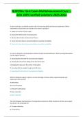 NUR2356 Final Exam-Multidimensional Care I - with 100&percnt; verified solutions-2023-2024