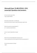 Microsoft Exam 70-480 (HTML5, CSS3, Javascript)Questions And Answers.