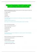Clinical Chemistry I ASCP review -with  100&percnt; verified solutions-2023-2024