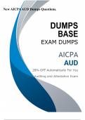 New AICPA AUD Dumps Questions&period;