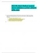 2023 RN Adult Medical Surgical 2019 B GRADED A LATEST UPDATE APRIL 2023