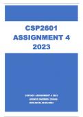 CSP2601 ASSIGNMENT 4 2023