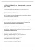 AVID 110 Final Exam Questions & Answers 2023&sol;2024