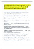 MC101 AVID Certification (ALL Review Questions And Answers From Each Lesson In The MC101 Textbook)