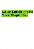 IGCSE Economics 0455 Notes (Chapter 1-2)