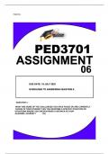 PED3701 ASSIGNMENT 6 2023