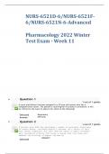 NURS 6501 Week 11 Final Exam / NURS6521 Week 11 Final Exam : Advanced Pharmacology: Walden Universit y