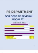 OCR GCSE PE REVISION  BOOKLET 