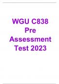WGU C838 Pre Assessment Test 2023