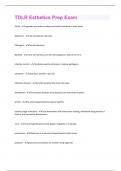 TDLR Esthetics Prep Exam&vert; Questions and Answers with complete solution