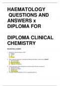 HAEMATOLOGY QUESTIONS AND ANSWERS DIPLOMA IN CLINICAL CHEMISTRY 2023&period;