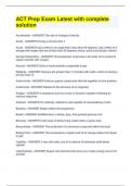 ACT Prep Exam Latest 2022&sol;2023 with Accurate answers