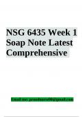 NSG 6435 Week 1 Soap Note Latest Comprehensive