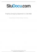 NURS 410/PROPHECY EMERGENCY DEPARTMENT RN A Test (100%Verified Answers)