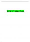 BIOD 171 Final Exam (Latest-2023)/ BIOD171 Final Exam / BIOD 171 Microbiology Final Exam: Essential Microbiology W/ Lab: Portage Learning |100% Verified and Correct Q & A|