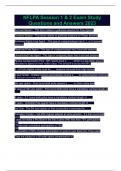NFLPA Session 1 & 2 Exam Study Questions and Answers 2023