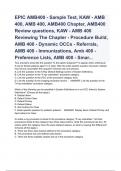 EPIC AMB400 - Sample Test, KAW - AMB 400, AMB 400, AMB400 Chapter, AMB400 Review questions, KAW - AMB 400 Reviewing The Chapter - Procedure Build, AMB 400 - Dynamic OCCs - Referrals, AMB 400 - Immunizations, Amb 400 - Preference Lists, AMB 400 - Smar...QU