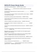 NCE&sol;LPC Exam Study Guide - WITH COMPLETE SOLUTION GUIDES 2023