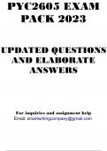 PYC2605 EXAM PACK 2023