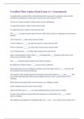 Certified Fiber Optics Final Exam &lpar;A&plus; Guaranteed&rpar;