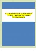 WGU C165 Integrated Physical Sciences Exam 2023 Questions and Answers &lpar;Verified Answers&rpar;