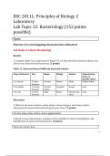 BSC 2011L Lab Topic 12: Bacteriology (152 points possible) 2023