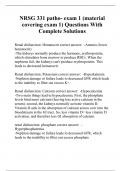 NRSG 331 patho- exam 1 &lpar;material covering exam 1&rpar; Questions With Complete Solutions