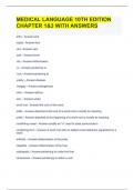 MEDICAL LANGUAGE 10TH EDITION CHAPTER 1&3 WITH ANSWERS