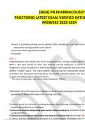  2025&lbrace;NGN&rcub; PN PHARMACOLOGY PROCTORED LATEST EXAM VERIFIED RATIONALES AND ANSWERS 