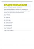EXPLORING MEDICAL LANGUAGE