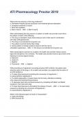 ATI Pharmacology Proctor 2019 REVISED 100&percnt;CORRECT ANSWERS&period;