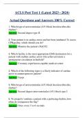 ACLS Post Test 1 (Latest 2023 - 2024) Actual Questions and Answers 100% Correct