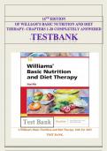 (Completely Answered) TestBank By Nix On Williams Basic Nutrition and Diet Therapy 16th Edition, 2023 Chapters 1-28, Ace your Exams with this TestBank A++ Gurantee 100/100