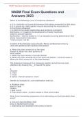 NASM Final Exam Questions andAnswers 2023