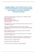 SCRIBEAMERICA OUTPATIENT FINAL EXAM  LATEST 2023-2024 REAL EXAM 150 QUESTIONS  AND CORRECT ANSWERS &lpar;VERIFIED  ANSWERS&rpar; &vert;AGRADE