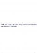 NUR 2474 Exam 1 2023-2024 Study Guide Correct Questions and Answers (VERIFIED).